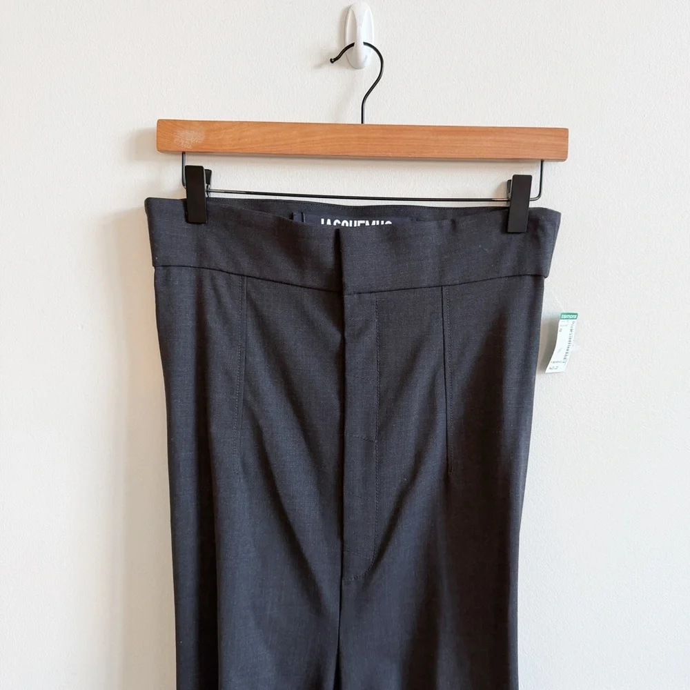 New! JACQUEMUS • Le Corsaire Fronce Trouser Pants in Dark Grey - Picture 5 of 16